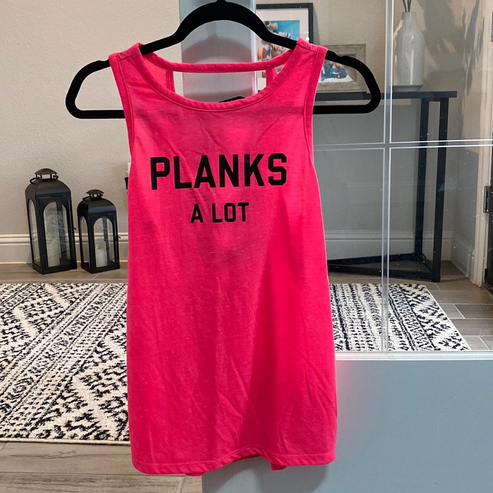 Hot pink Victorias Secret Planks a lot tank